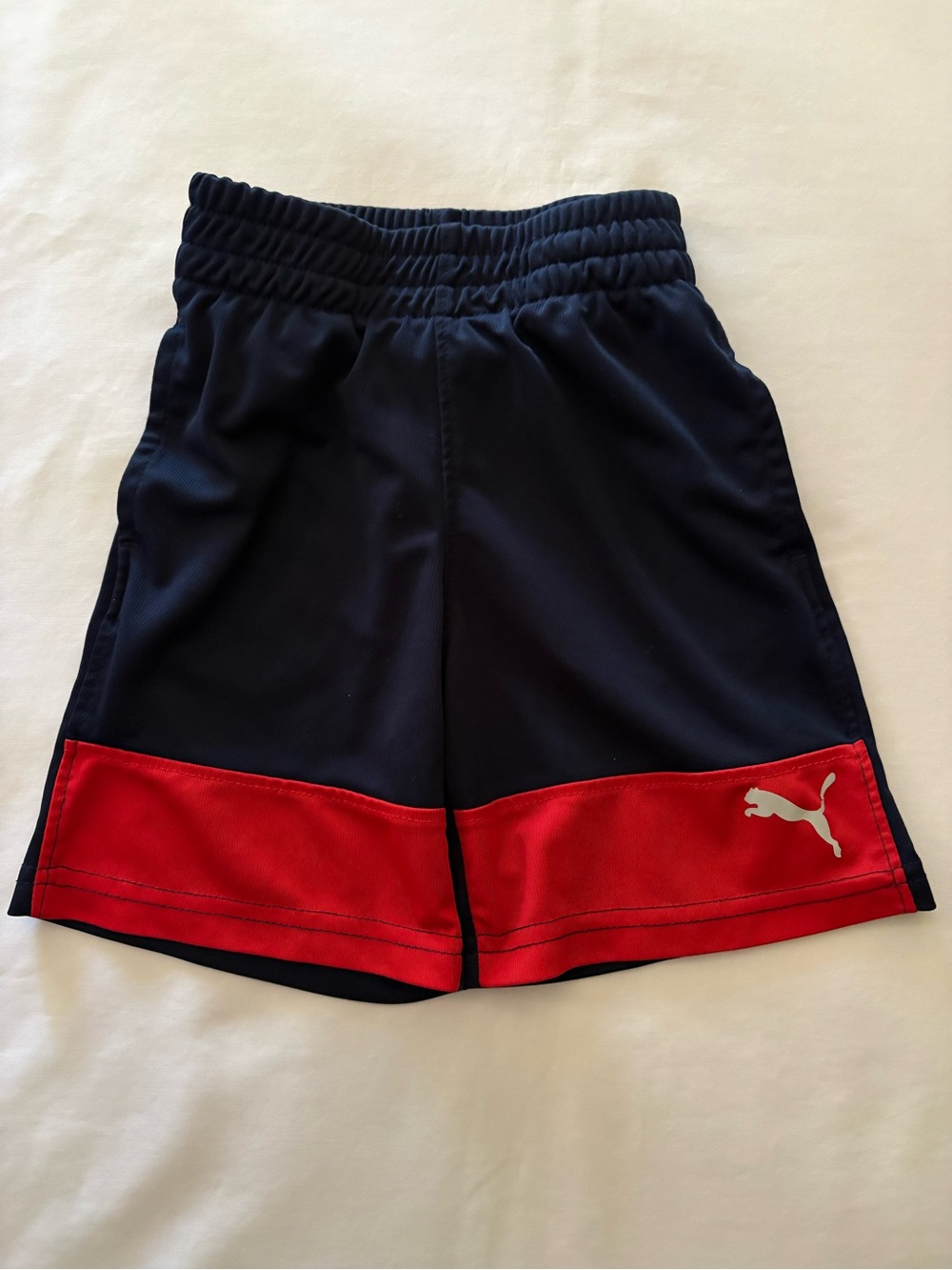 Puma Boys Navy and Red Sport Shorts